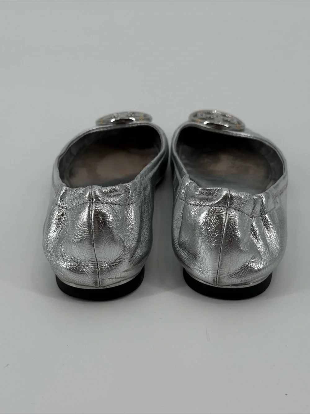 Tory Burch Minnie Travel Metallic Ballet Flats 6.5